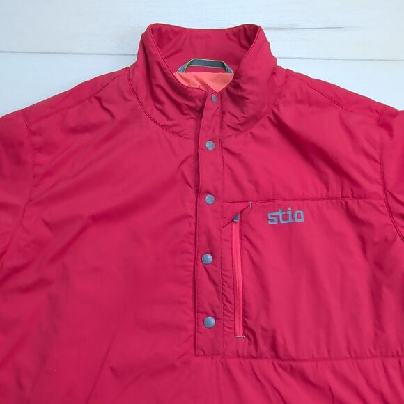 Stio Alpha Alpine Insulated Pullover Jacket Mens XL Red Polartec Nylon - Picture 2 of 16